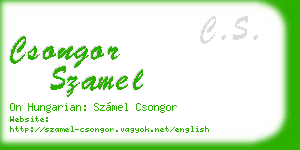 csongor szamel business card