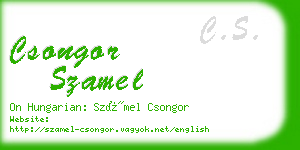 csongor szamel business card